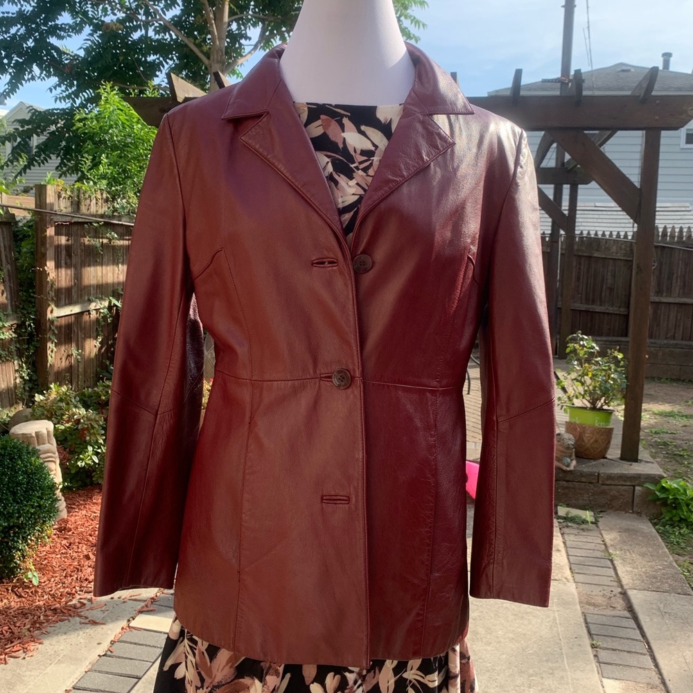 WILSON LEATHER Notch Collar Leather Jacket - Picture 4 of 5